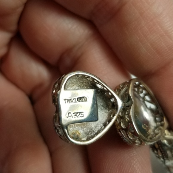 Suspicion Sterling Marcasite Pave Heart Bracelet - Picture 5 of 8